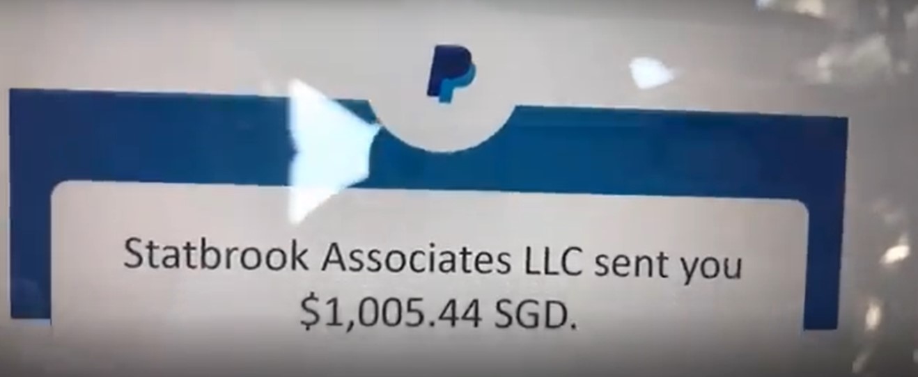 Paypal Payment from Statbrook