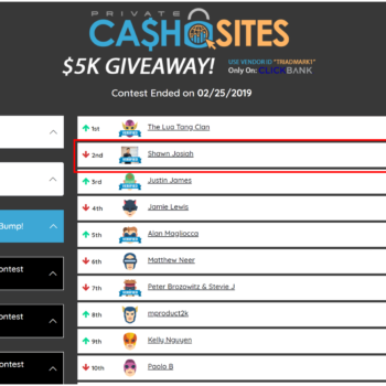 No. 2 for Private Cash Sites Launch No. 2 for Private Cash Sites Launch